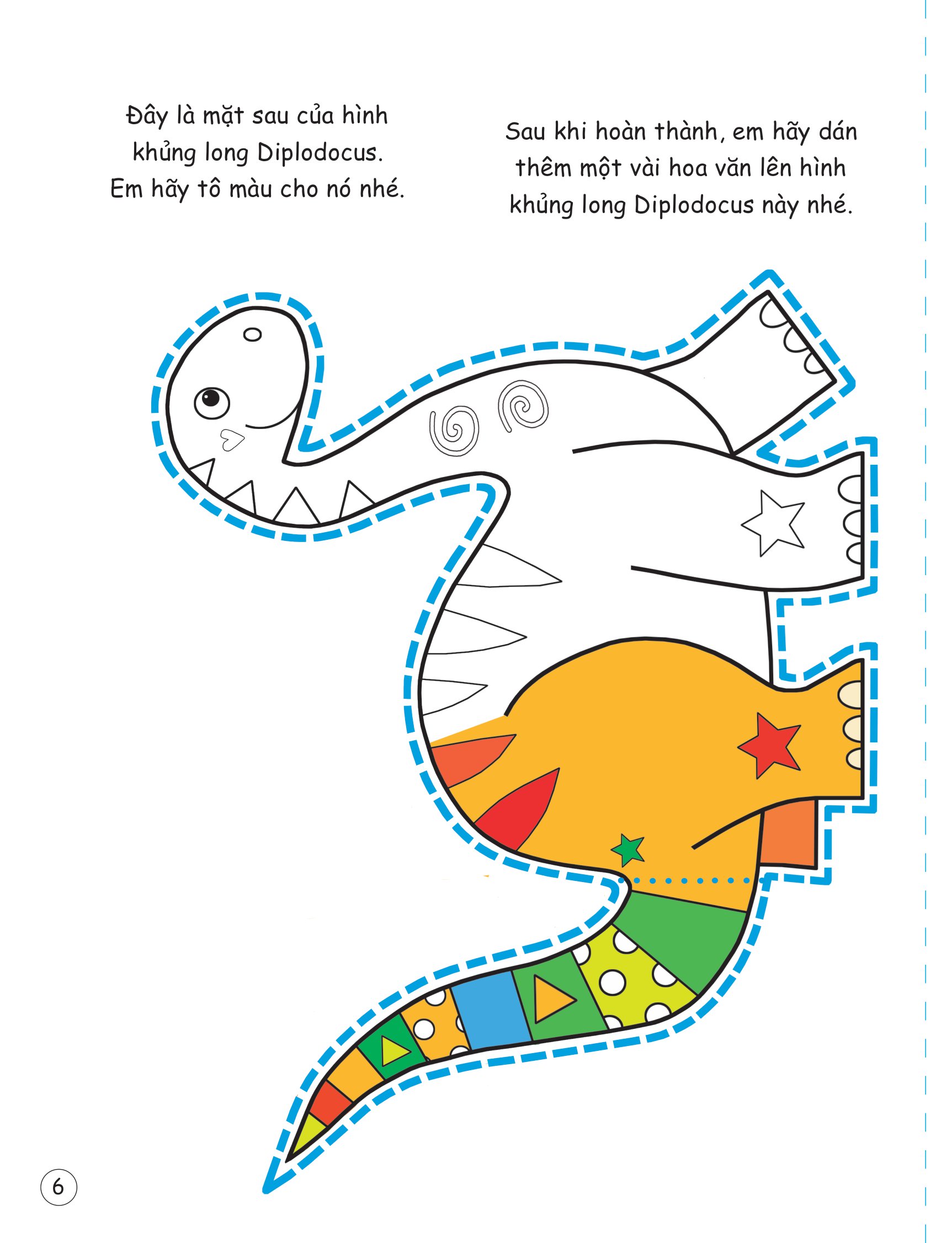 cắt, gấp, tô màu - thế giới khủng long - Ảnh 7