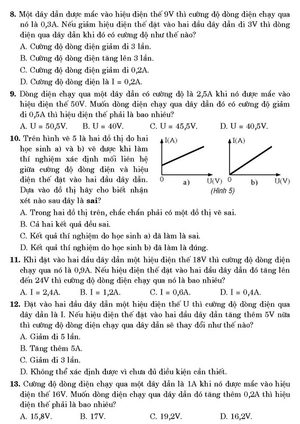 câu hỏi và bài tập trắc nghiêm vât lí 9 - Ảnh 5