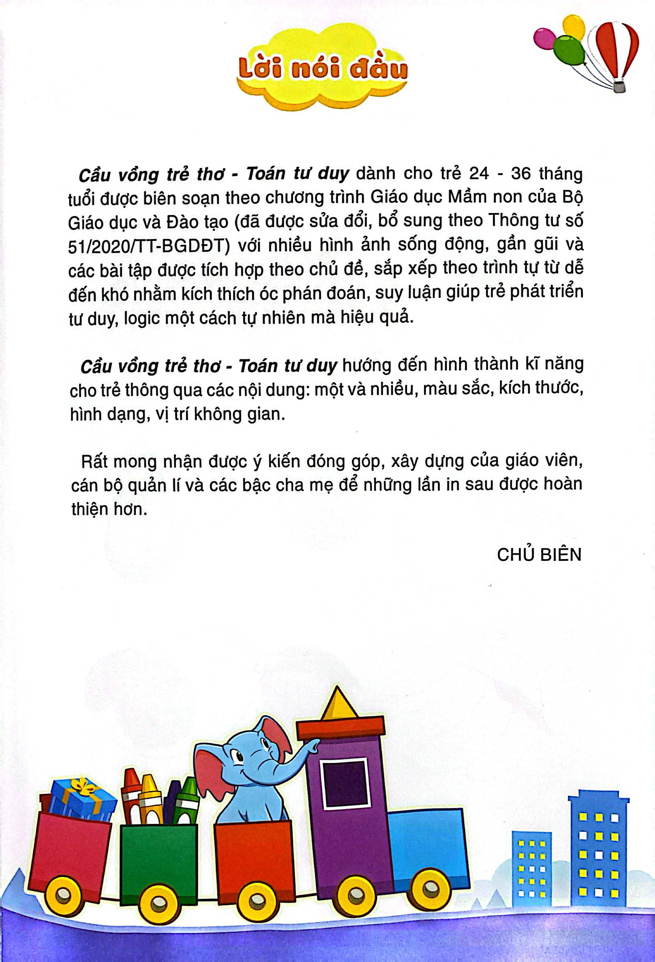 Cầu Vồng Trẻ Thơ - Toán Tư Duy - Dành Cho Trẻ 24-36 Tháng Tuổi - Ảnh 3