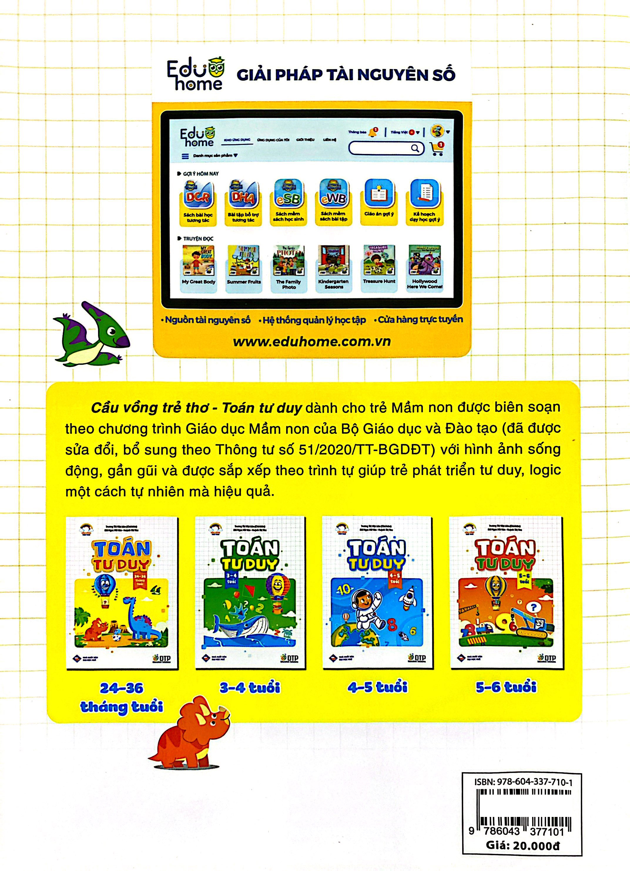 Cầu Vồng Trẻ Thơ - Toán Tư Duy - Dành Cho Trẻ 24-36 Tháng Tuổi - Ảnh 6