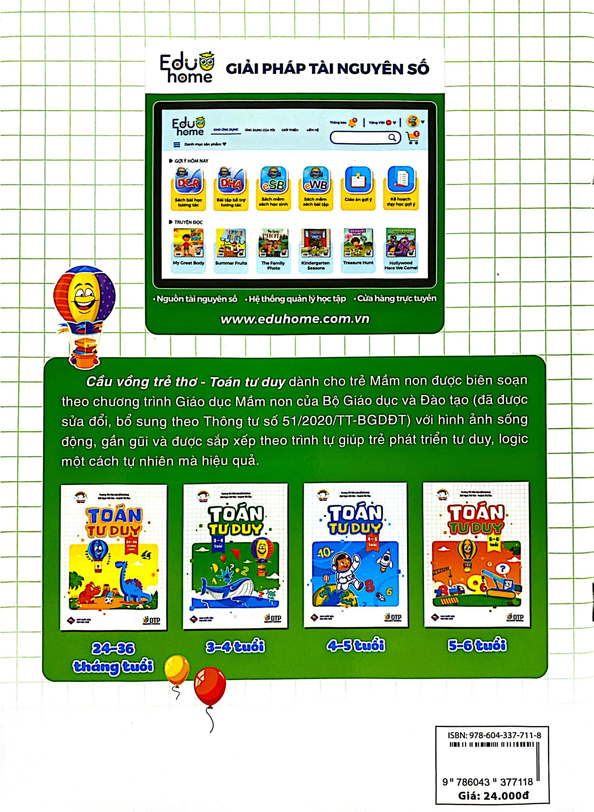 Cầu Vồng Trẻ Thơ - Toán Tư Duy - Dành Cho Trẻ 3-4 Tuổi - Ảnh 7