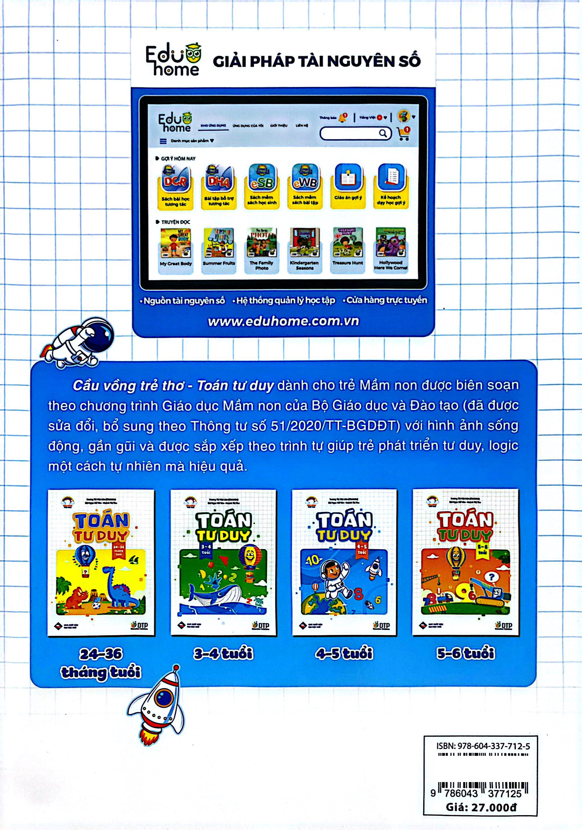 Cầu Vồng Trẻ Thơ - Toán Tư Duy - Dành Cho Trẻ 4-5 Tuổi - Ảnh 6