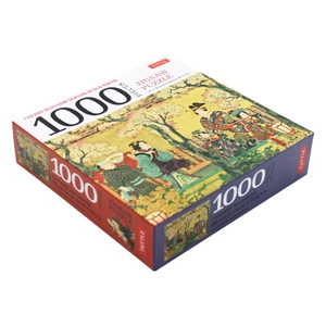 cherry blossom season in old tokyo- 1000 piece jigsaw puzzle: woodblock print by utagawa kunisada (finished size 24 in x 18 in) - Ảnh 2