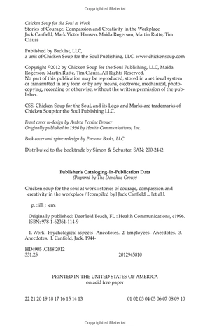 chicken soup for the soul at work: stories of courage, compassion and creativity in the workplace - Ảnh 4