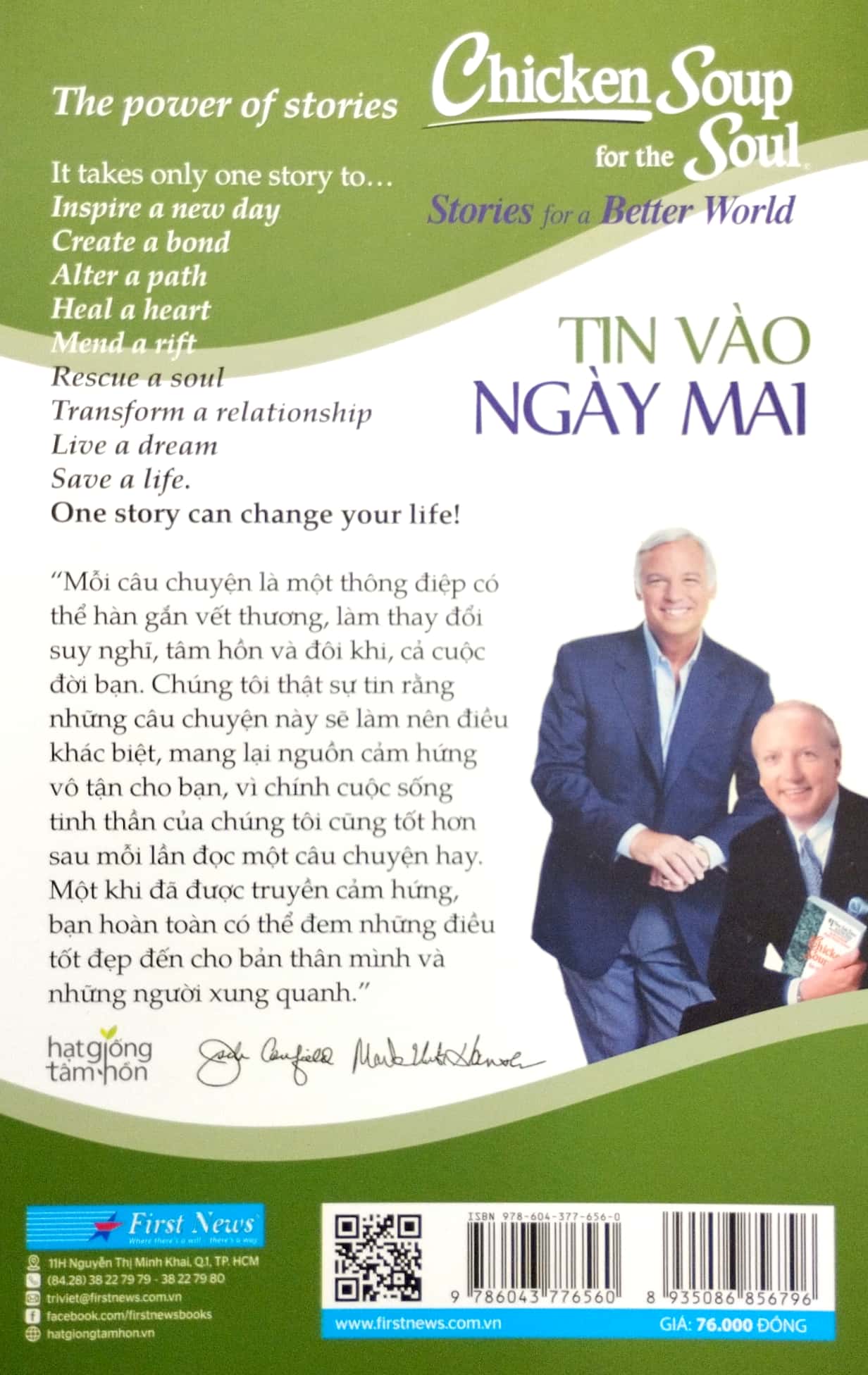 chicken soup for the soul stories for a better world 19 - tin vào ngày mai (tái bản 2023) - Ảnh 6