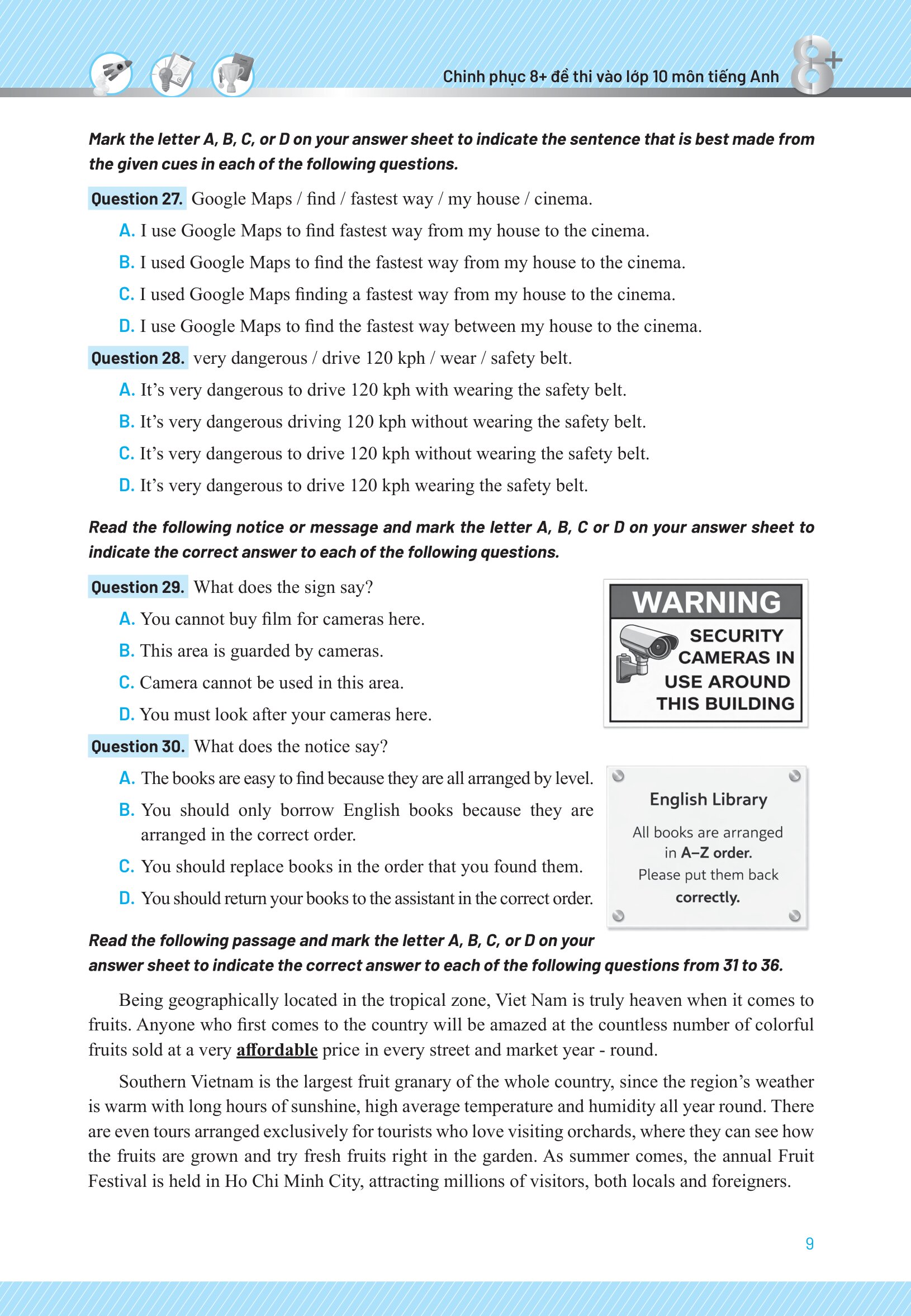 Chinh Phục 8+ Đề Thi Vào Lớp 10 - Môn Tiếng Anh - Ảnh 16