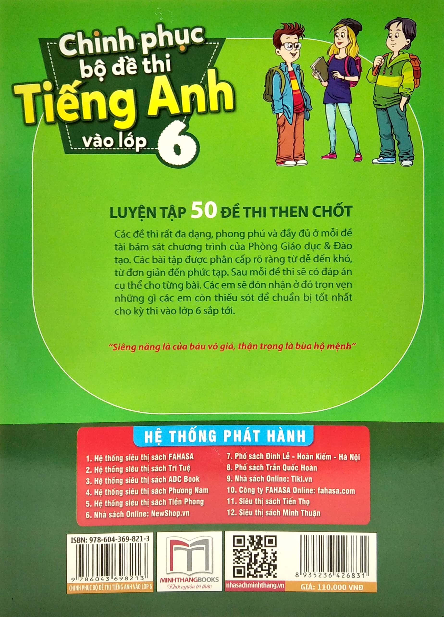 chinh phục bộ đề thi tiếng anh vào lớp 6 (tái bản 2022) - Ảnh 6