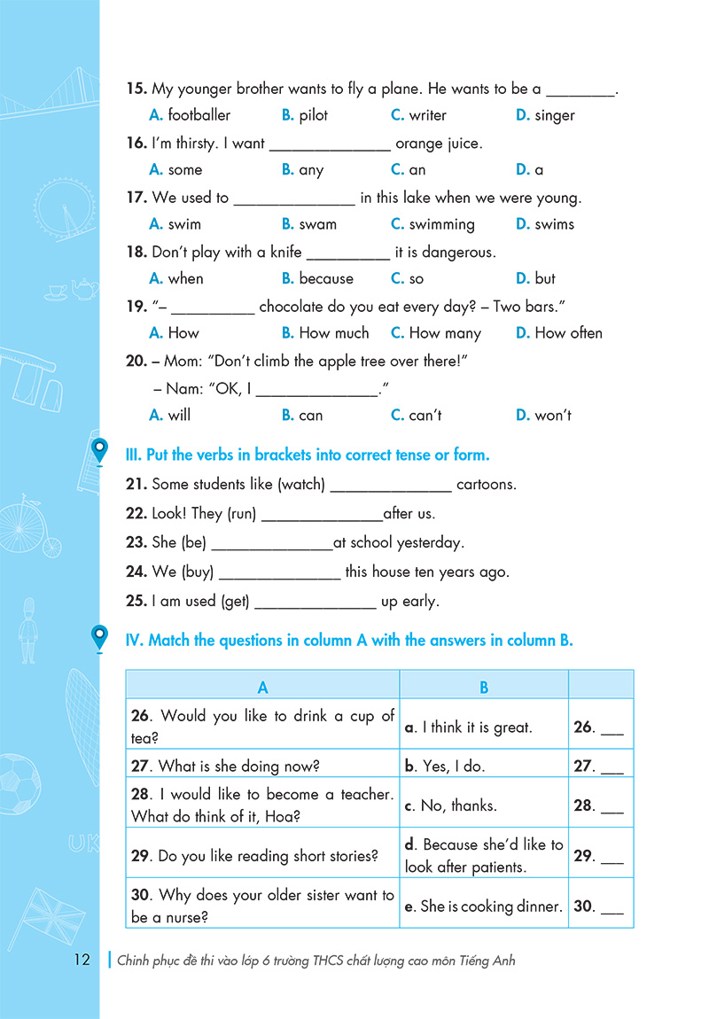 chinh phục đề thi vào lớp 6 trường thcs chất lượng cao môn tiếng anh - Ảnh 11