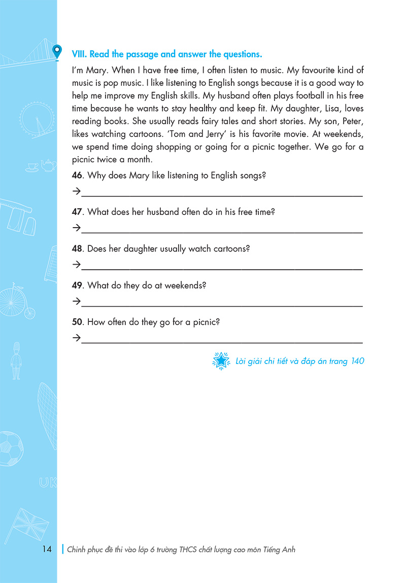 chinh phục đề thi vào lớp 6 trường thcs chất lượng cao môn tiếng anh - Ảnh 13