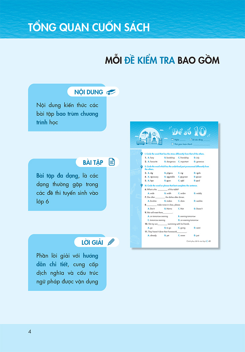 chinh phục đề thi vào lớp 6 trường thcs chất lượng cao môn tiếng anh - Ảnh 3