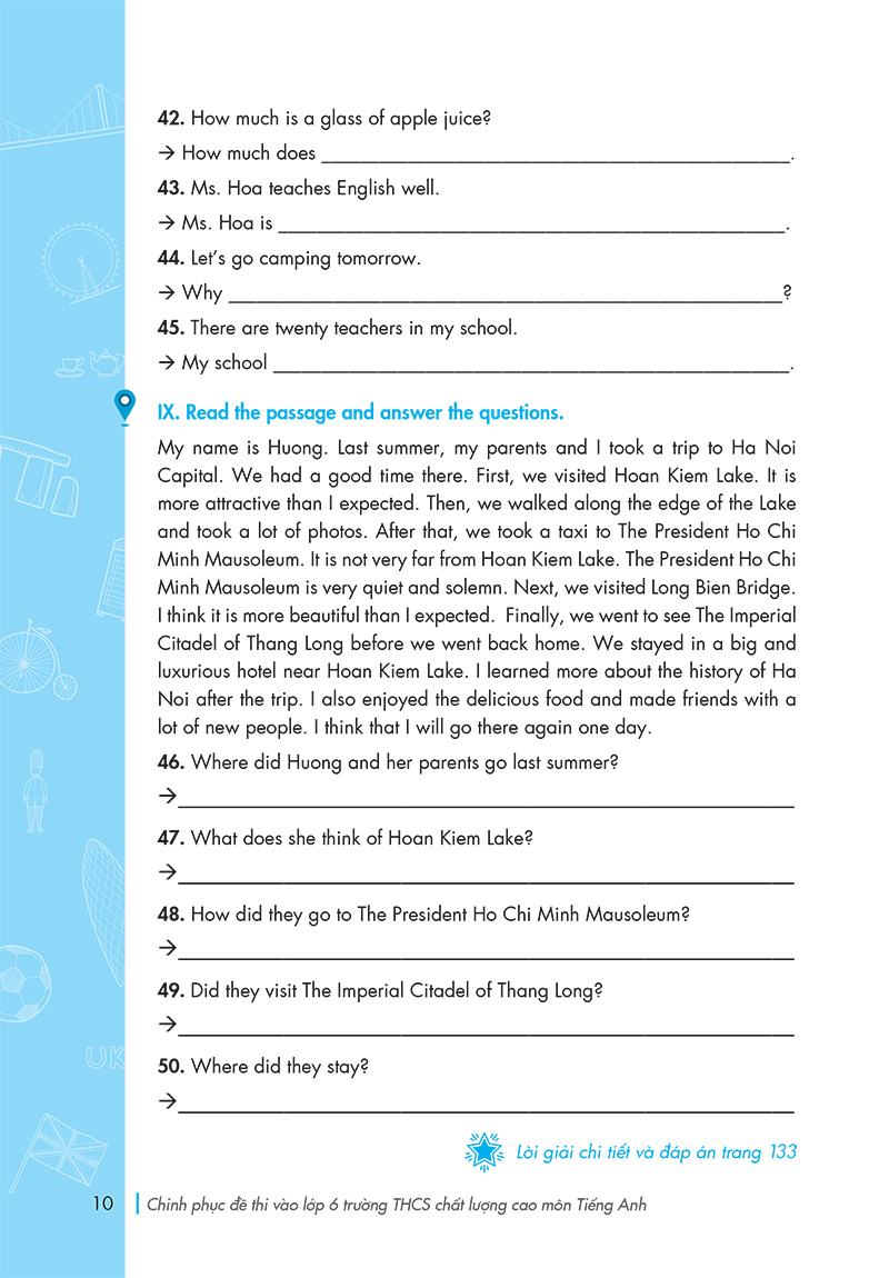 chinh phục đề thi vào lớp 6 trường thcs chất lượng cao môn tiếng anh - Ảnh 9