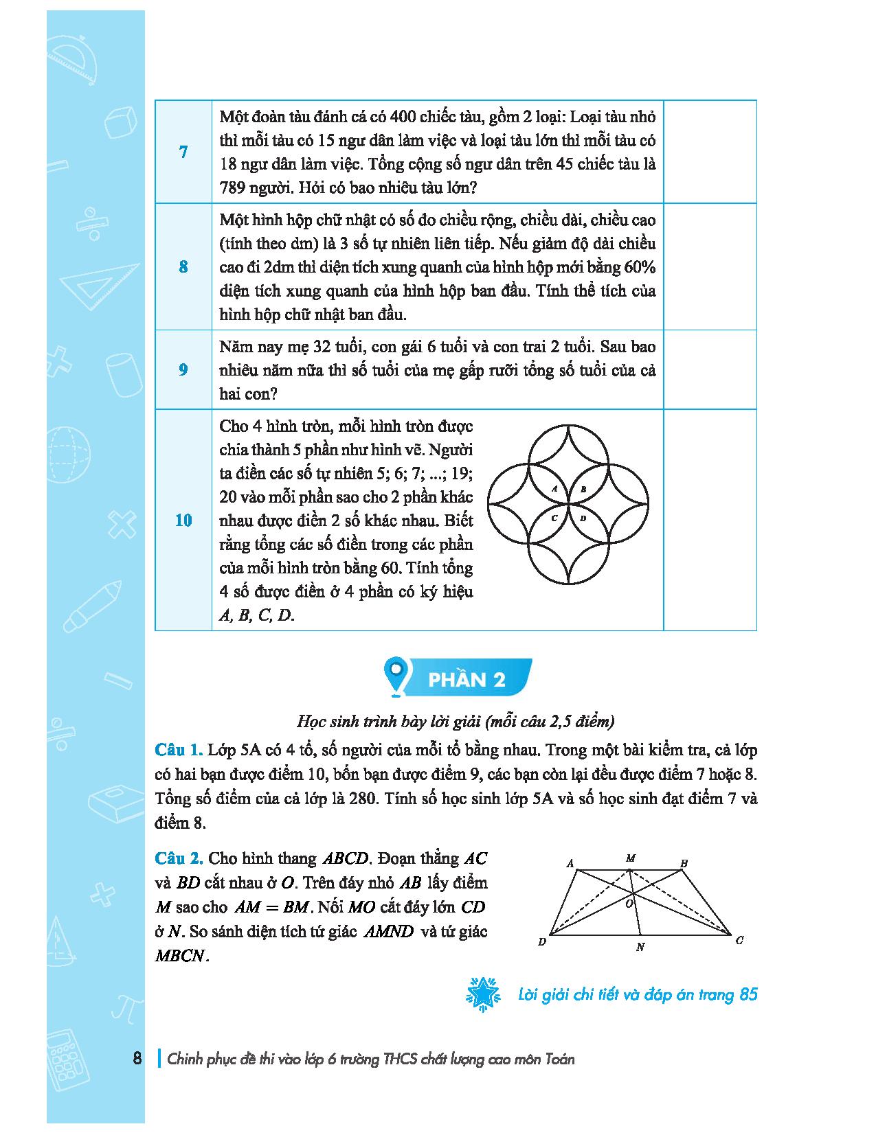 chinh phục đề thi vào lớp 6 trường thcs chất lượng cao môn toán - Ảnh 8