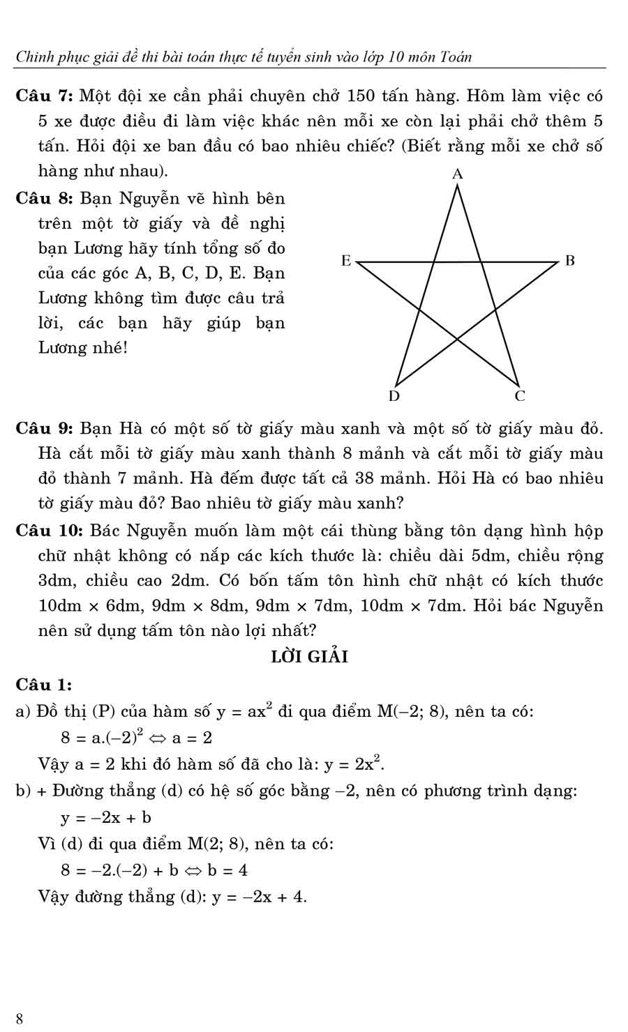 chinh phục giải đề thi bài toán thực tế tuyển sinh vào lớp 10 môn toán - Ảnh 8