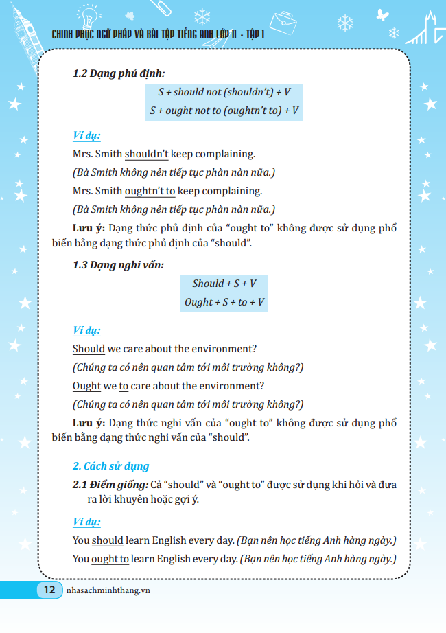 chinh phục ngữ pháp và bài tập tiếng anh 11 - tập 1 - Ảnh 5