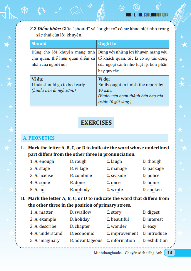 chinh phục ngữ pháp và bài tập tiếng anh 11 - tập 1 - Ảnh 6