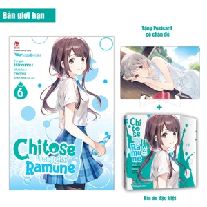 chitose trong chai ramune - tập 6 - bản giới hạn - tặng kèm bìa áo limited + postcard có chân đế - Ảnh 2