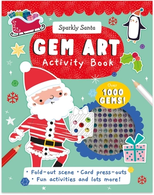 christmas gem sticker activity book - santa - Ảnh 2