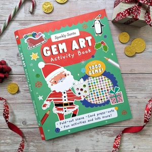 christmas gem sticker activity book - santa - Ảnh 4