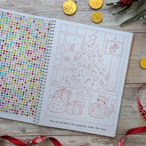 christmas gem sticker activity book - santa - Ảnh 6