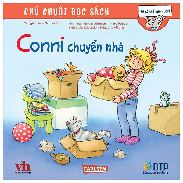 chú chuột đọc sách - conni chuyển nhà