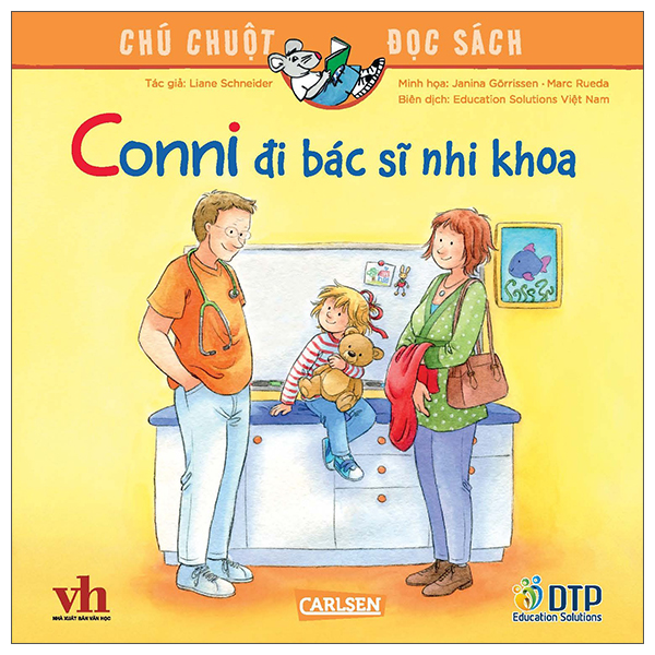 chú chuột đọc sách - conni đi bác sĩ nhi khoa