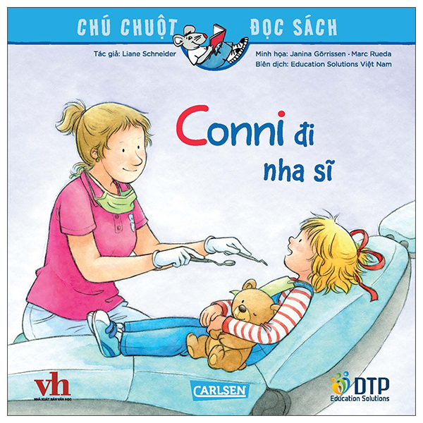 chú chuột đọc sách - conni đi nha sĩ​