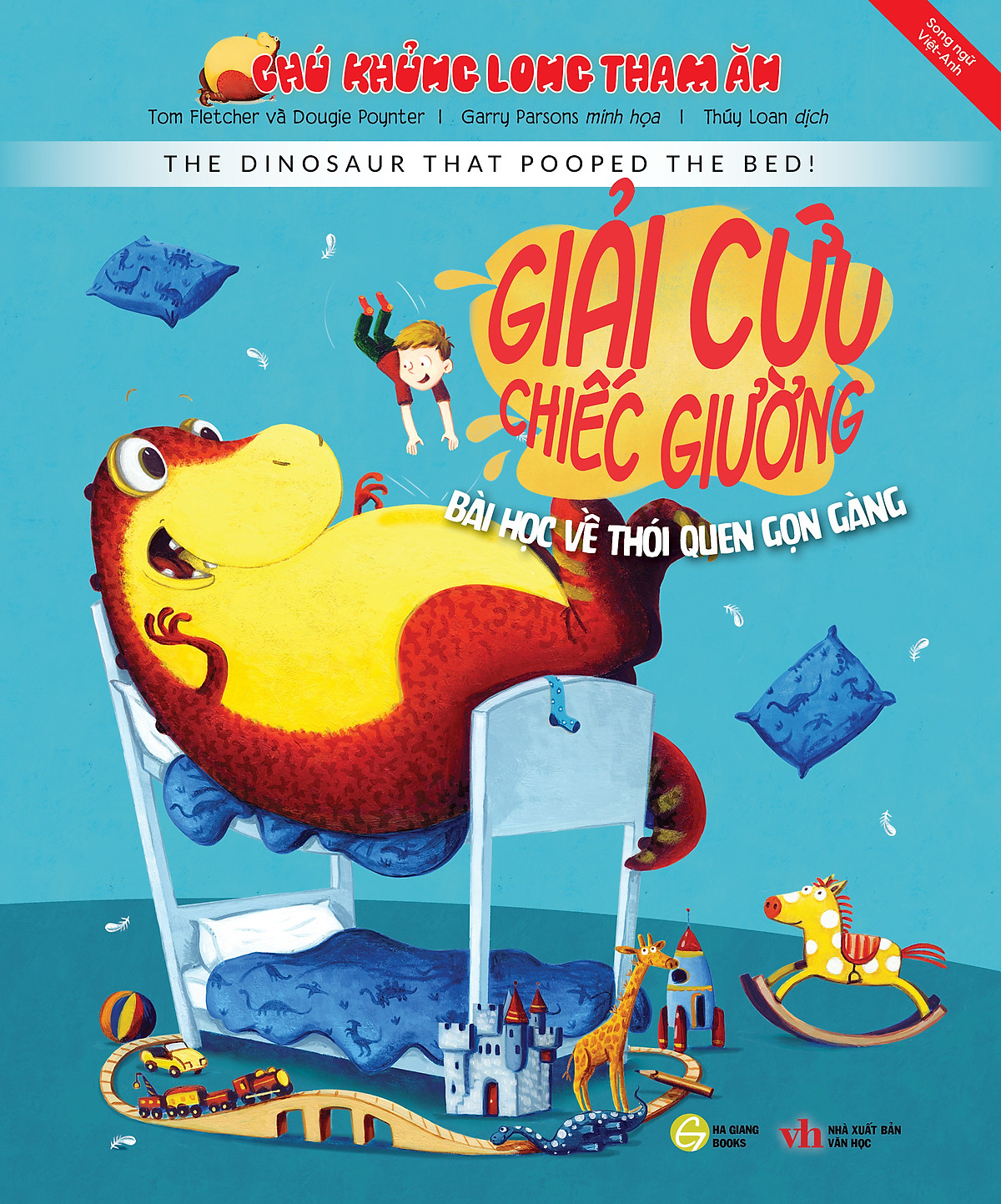 chú khủng long tham ăn: giải cứu chiếc giường – bài học về thói quen gọn gàng (song ngữ) - Ảnh 2