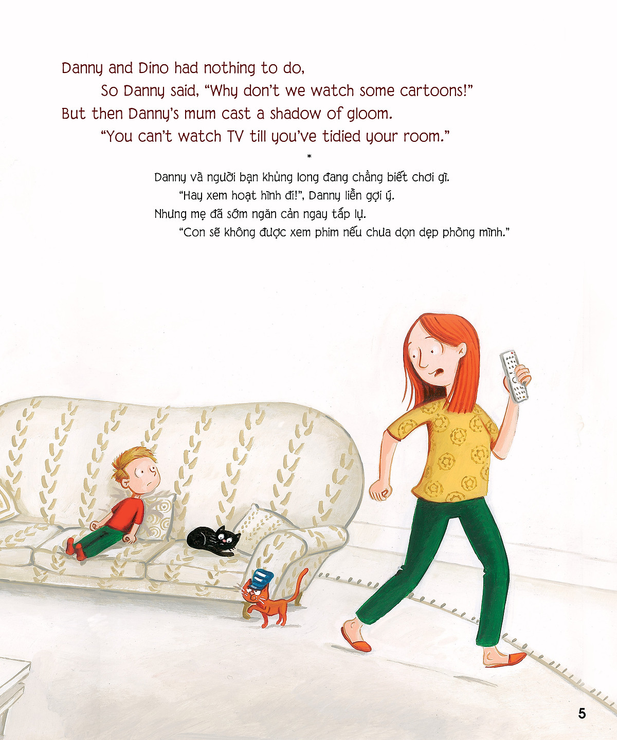 chú khủng long tham ăn: giải cứu chiếc giường – bài học về thói quen gọn gàng (song ngữ) - Ảnh 4