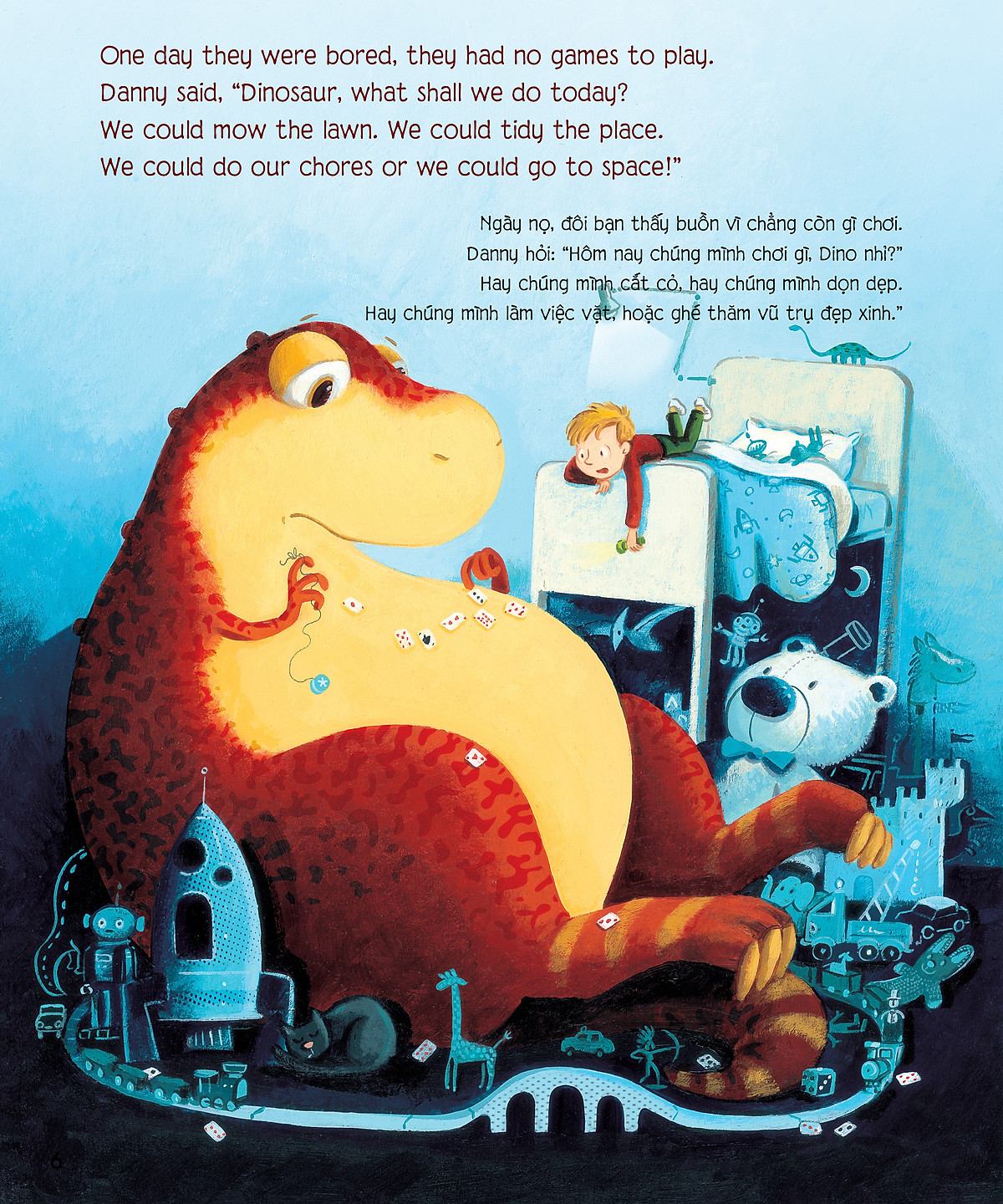 chú khủng long tham ăn: giải cứu hành tinh - bài học khám phá không gian (song ngữ) - Ảnh 5