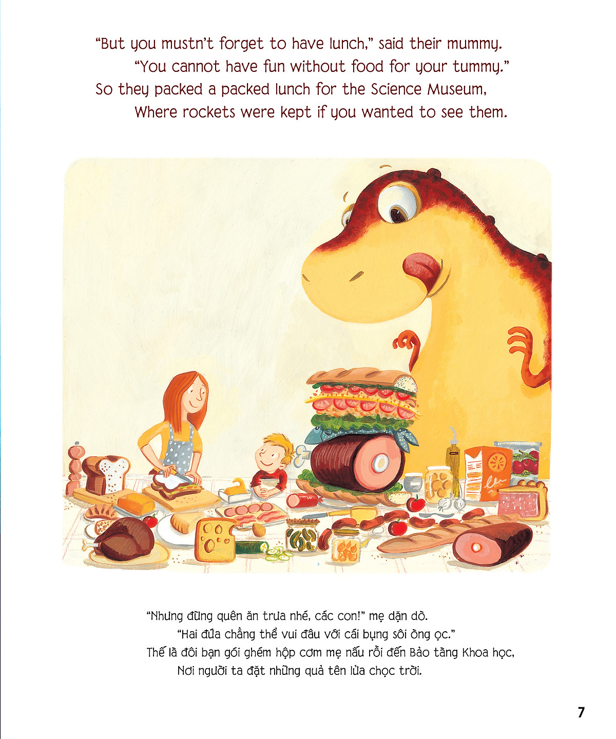 chú khủng long tham ăn: giải cứu hành tinh - bài học khám phá không gian (song ngữ) - Ảnh 6