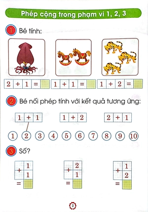 chuẩn bị bé vào lớp 1 - học toán cộng trừ trong phạm vi 10 (dành cho bé 5-6 tuổi) - Ảnh 4
