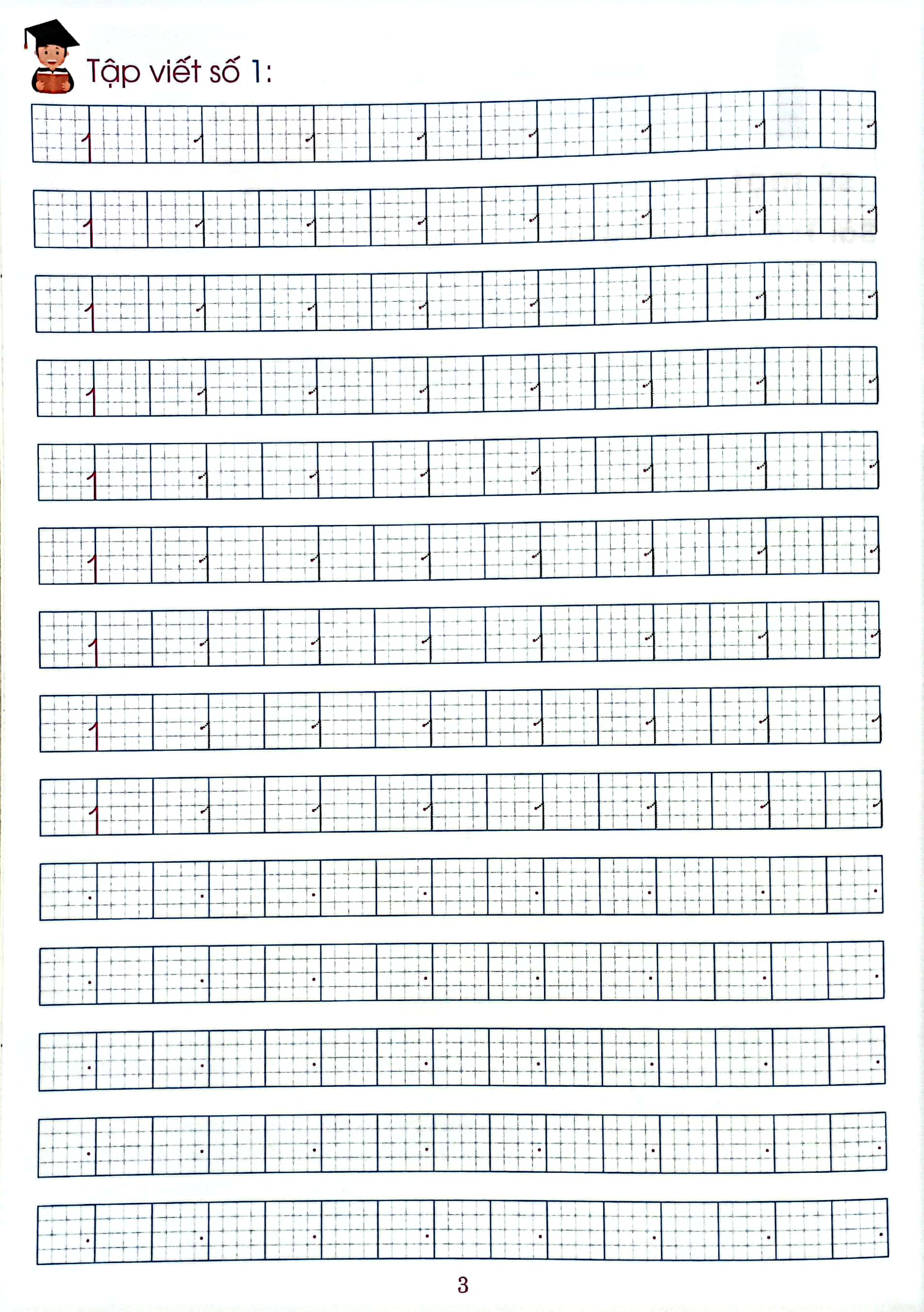 chuẩn bị bé vào lớp 1 - tập đếm và tô chữ số (dành cho bé 4-5 tuổi) - Ảnh 4