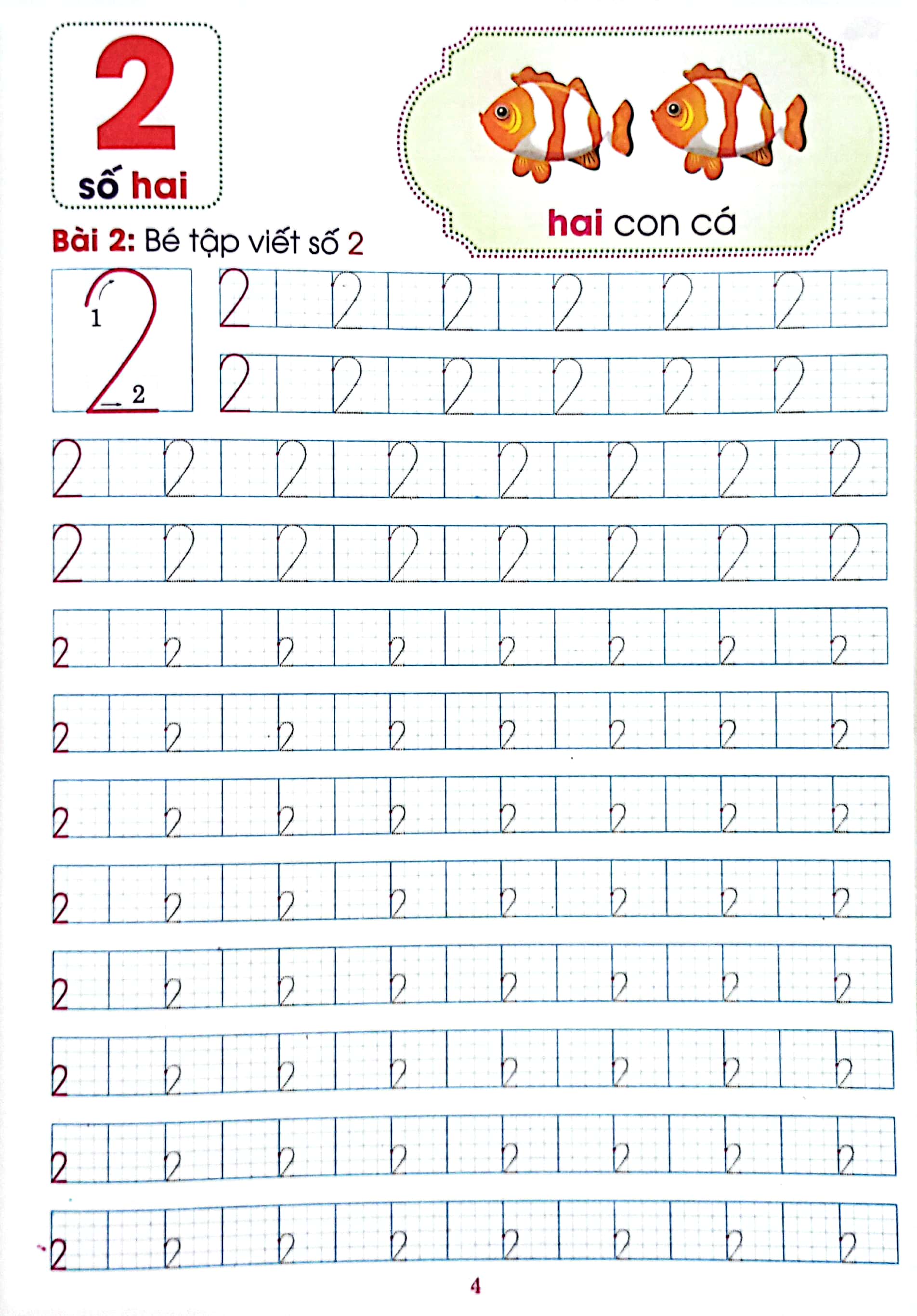 chuẩn bị bé vào lớp 1 - tập đếm và tô chữ số (dành cho bé 4-5 tuổi) - Ảnh 5