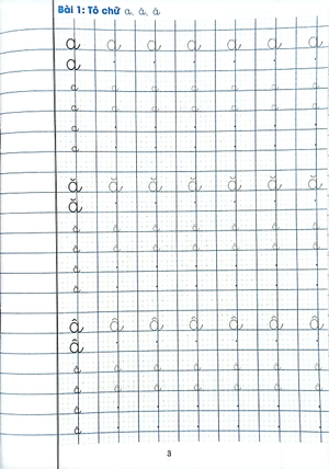 chuẩn bị bé vào lớp 1 - tập tô chữ 1 ô ly - cỡ chữ nhỏ (dành cho bé 5-6 tuổi) - Ảnh 3