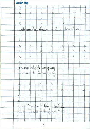 chuẩn bị bé vào lớp 1 - tập tô chữ 1 ô ly - cỡ chữ nhỏ (dành cho bé 5-6 tuổi) - Ảnh 4