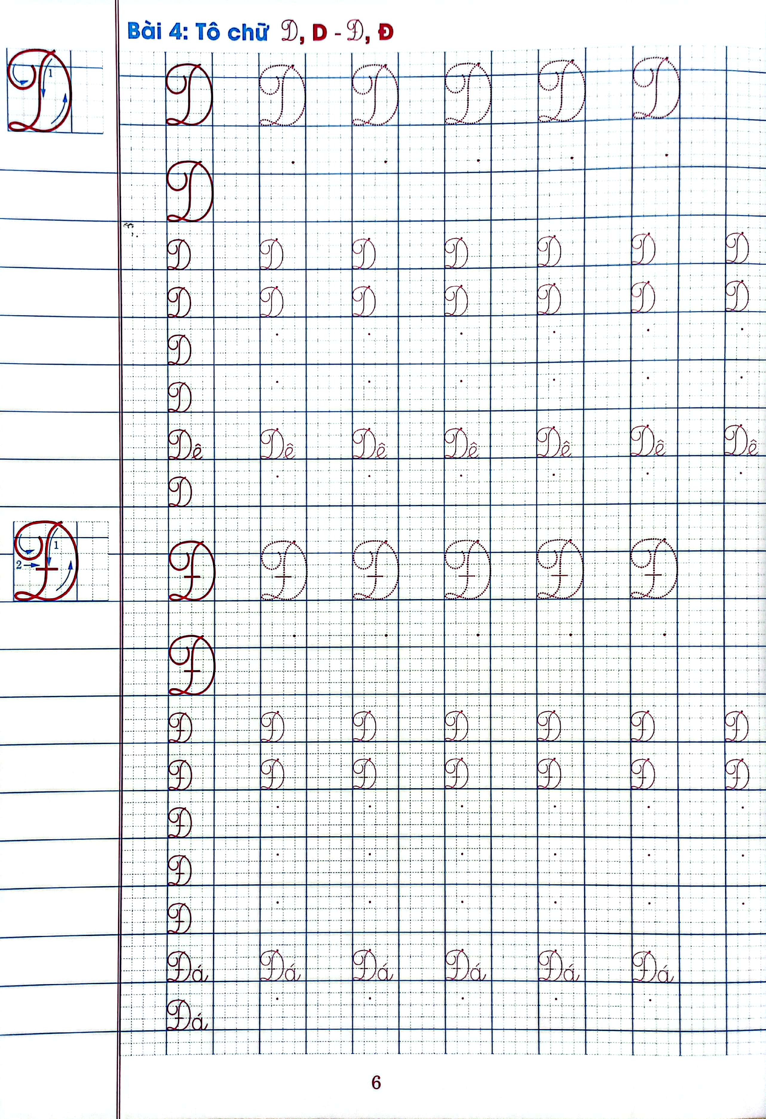 chuẩn bị bé vào lớp 1 - tô chữ hoa (dành cho bé 5-6 tuổi) - Ảnh 6