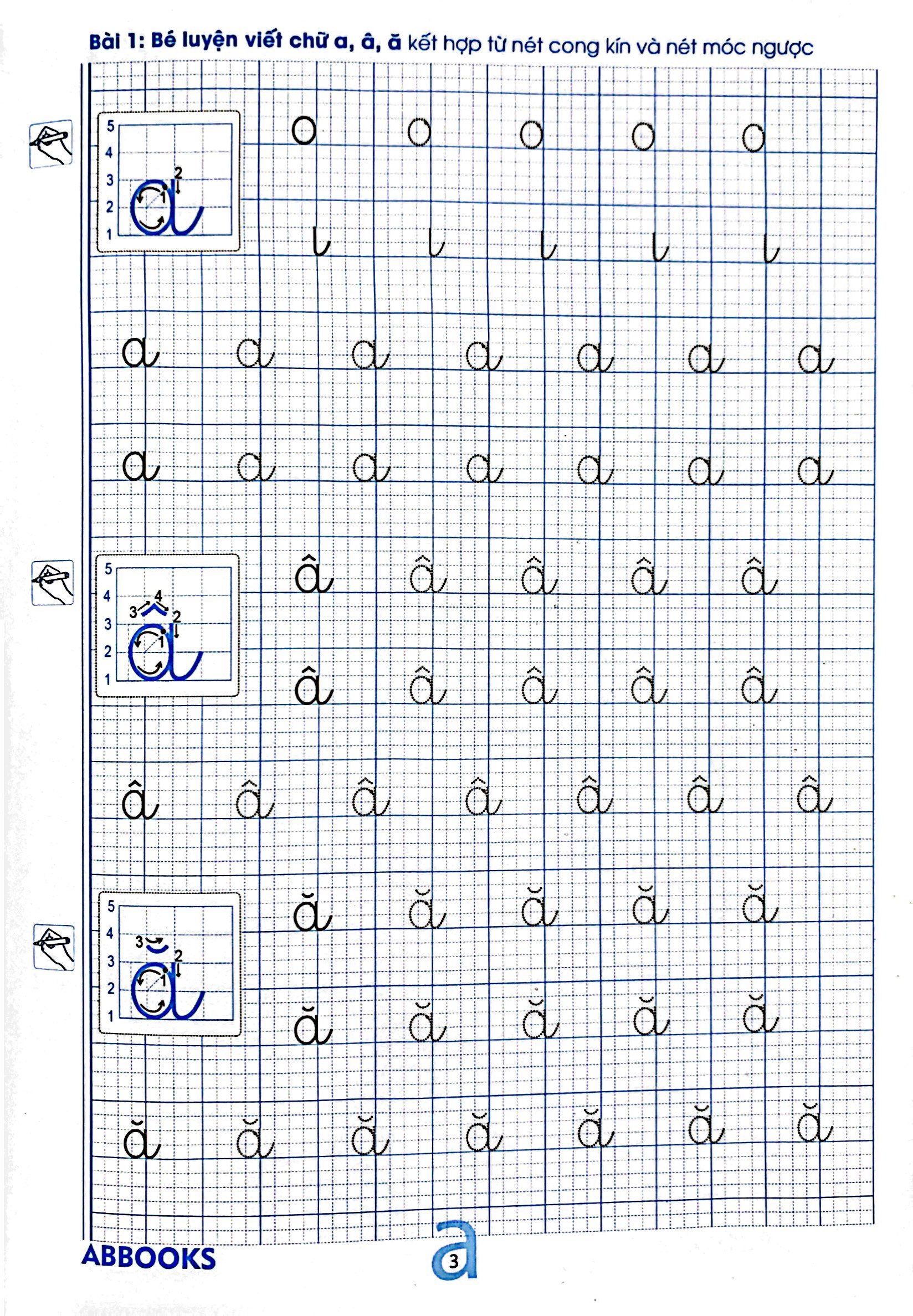 chuẩn bị cho bé vào lớp 1 - dành cho bé 4-5 tuổi - tập viết chữ cái - Ảnh 5