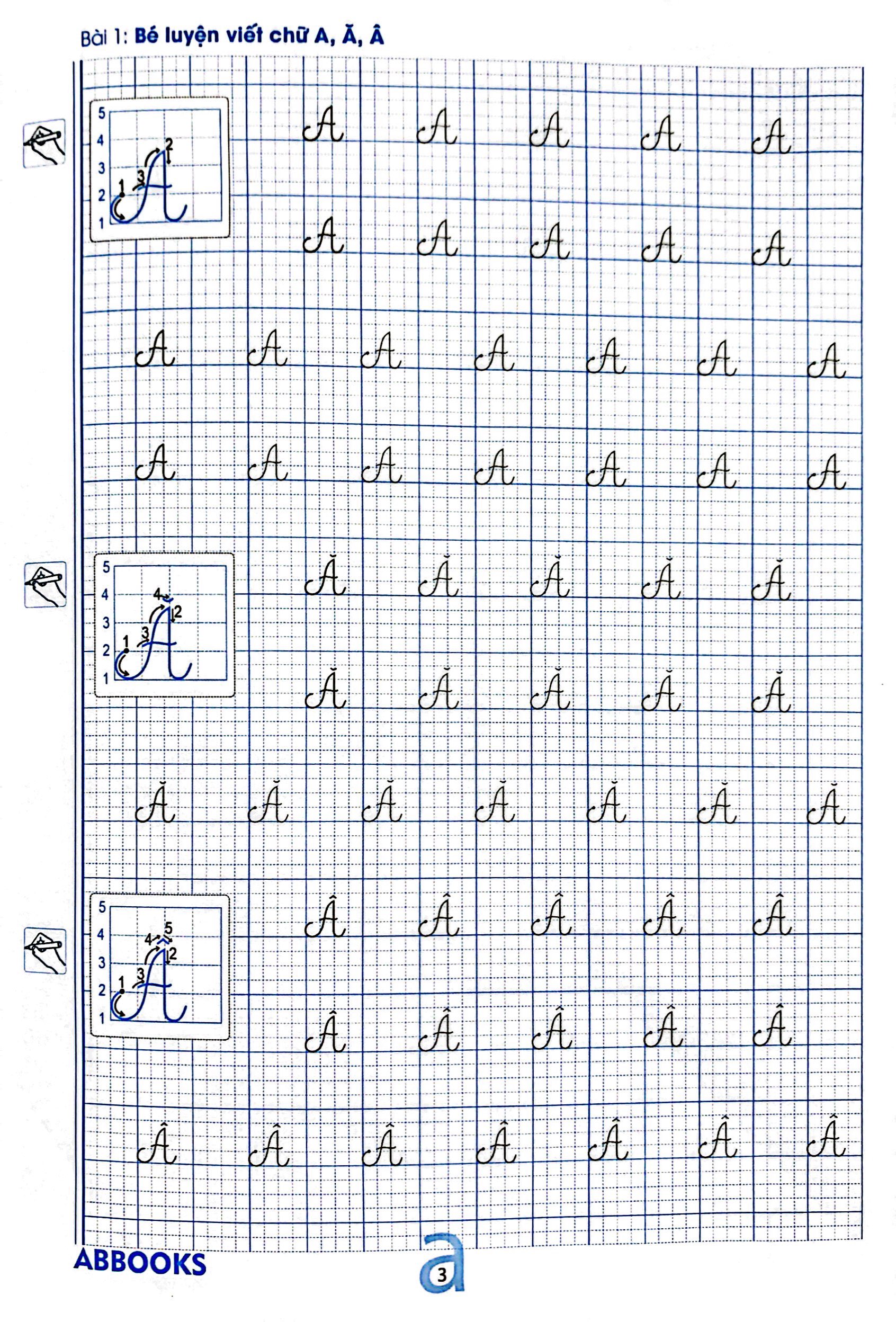 chuẩn bị cho bé vào lớp 1 - dành cho bé 4-5 tuổi - tập viết chữ hoa - Ảnh 5