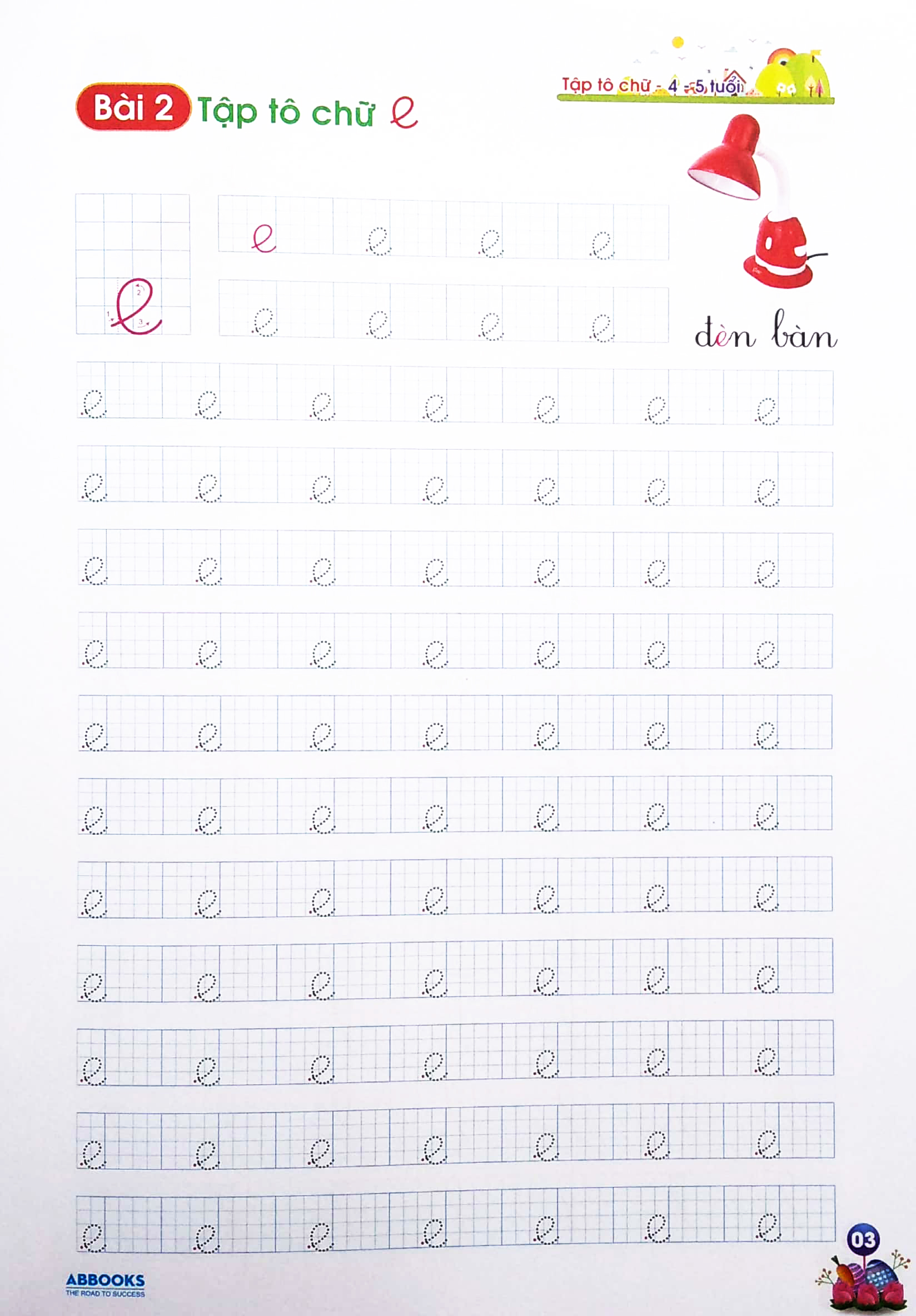 chuẩn bị cho bé vào lớp 1 - tập tô chữ - chữ thường (dành cho 4-5 tuổi) - Ảnh 4