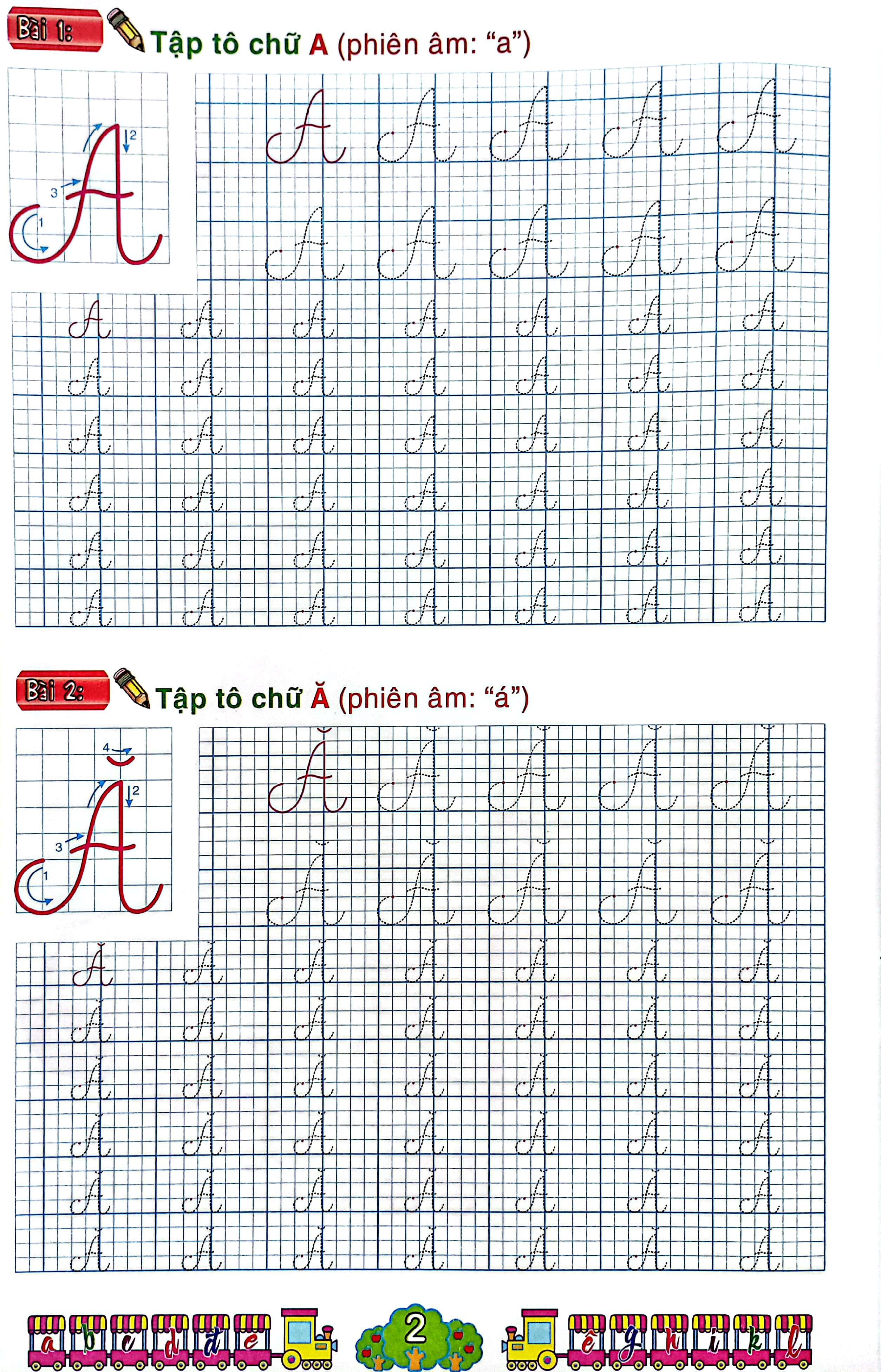 chuẩn bị cho bé vào lớp 1 - tập tô chữ hoa (cho bé từ 4-5 tuổi) - Ảnh 3