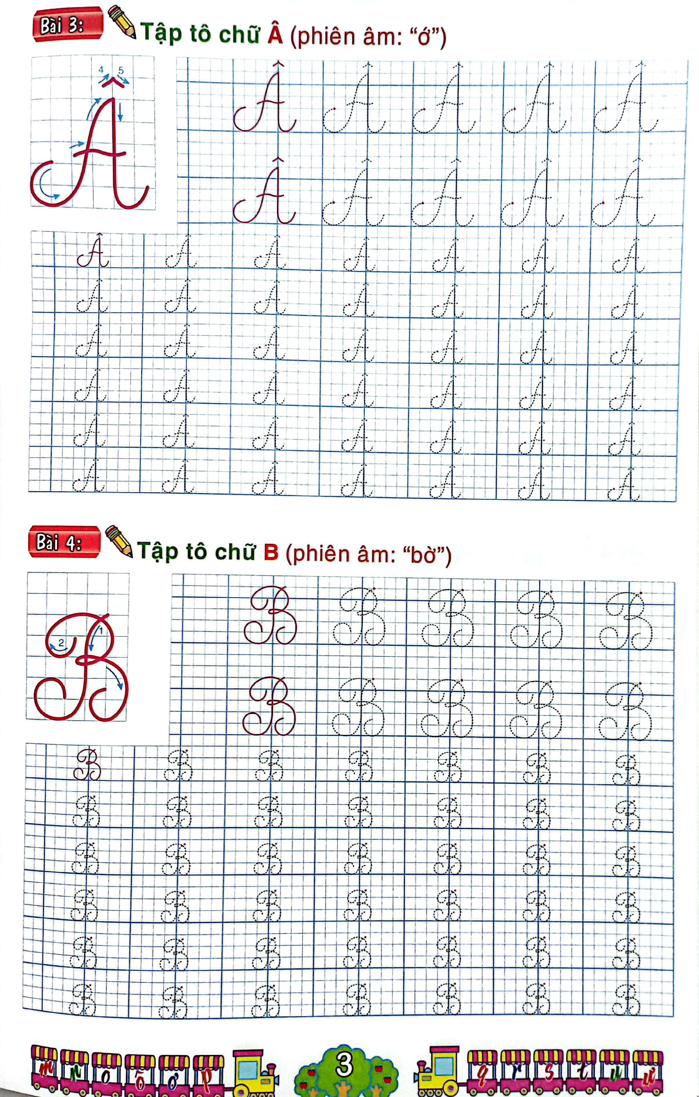 chuẩn bị cho bé vào lớp 1 - tập tô chữ hoa (cho bé từ 4-5 tuổi) - Ảnh 4