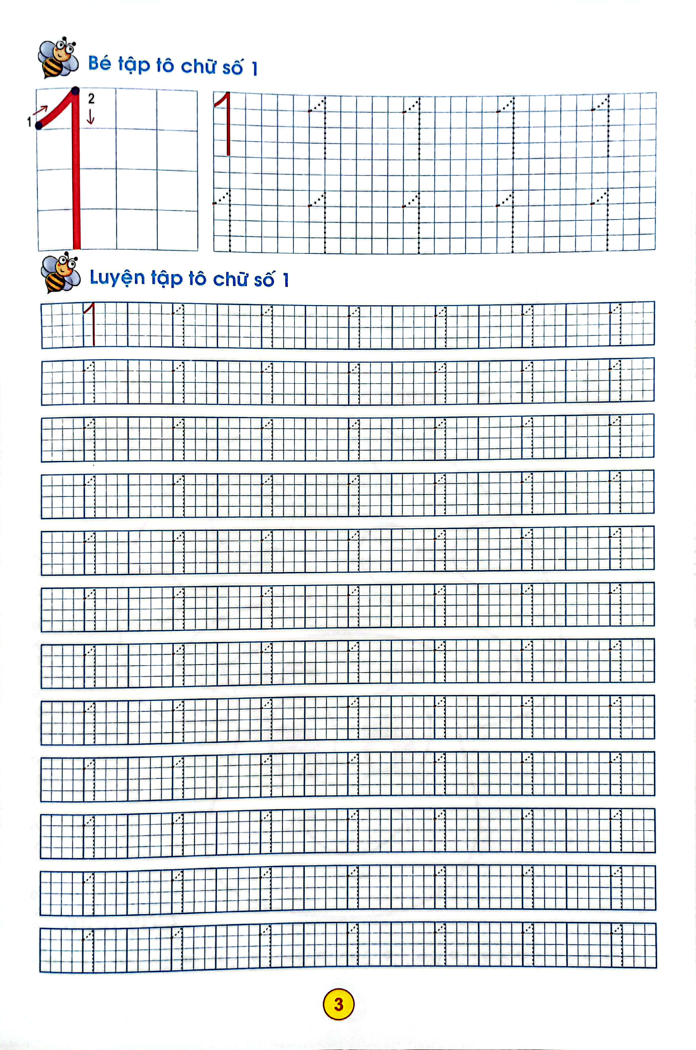 chuẩn bị cho bé vào lớp 1 - tập tô chữ số (cho bé từ 4-5 tuổi) - Ảnh 4
