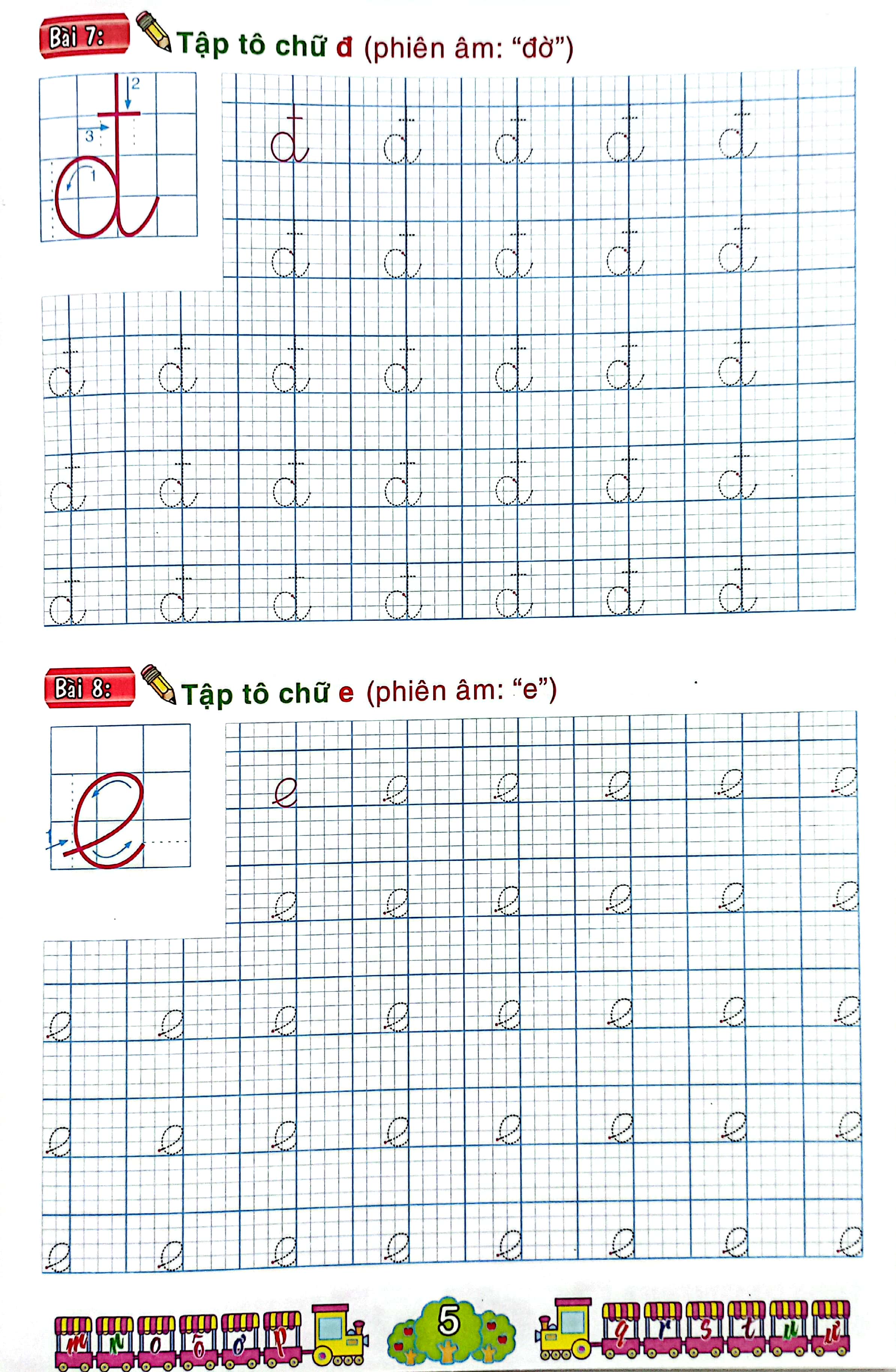 chuẩn bị cho bé vào lớp 1 - tập tô chữ thường (cho bé từ 4-5 tuổi) - Ảnh 6