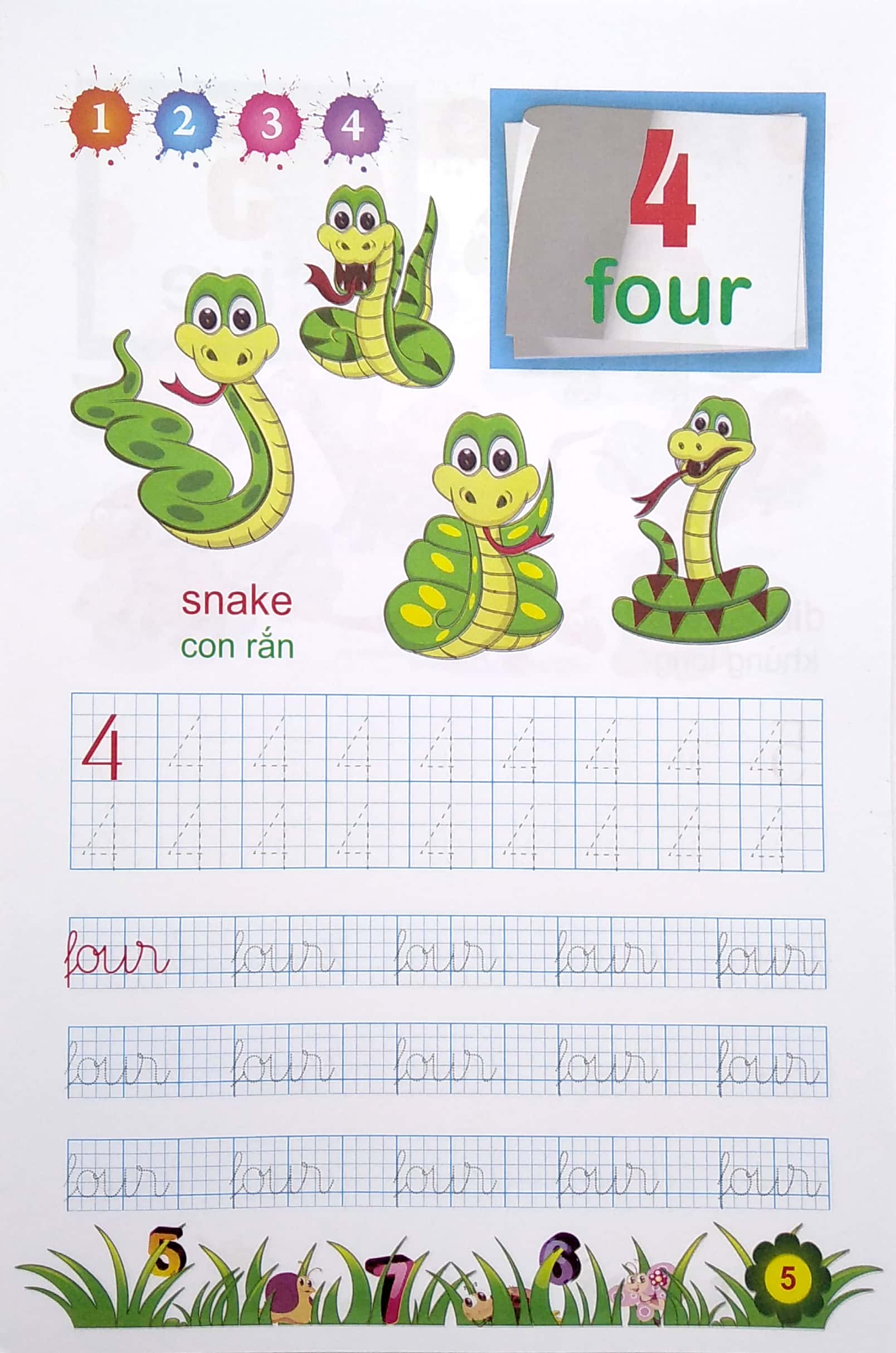 chuẩn bị cho bé vào lớp 1: tiếng anh chữ số - Ảnh 6