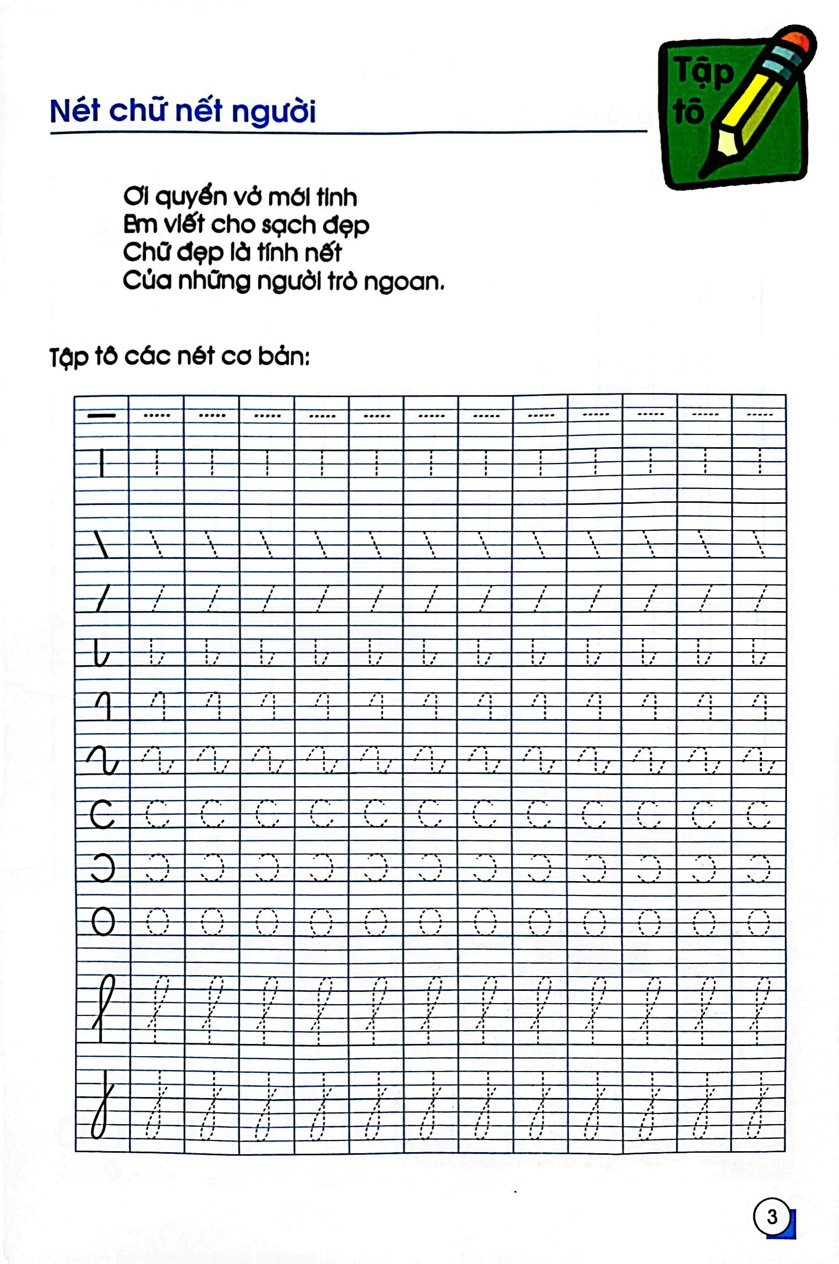 chuẩn bị cho bé vào lớp môt - tập tô nét cơ bản - Ảnh 5