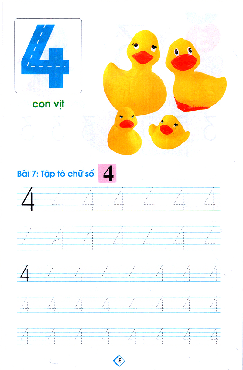 chuẩn bị cho bé vào lớp môt - tập tô số lớp 1 - Ảnh 10