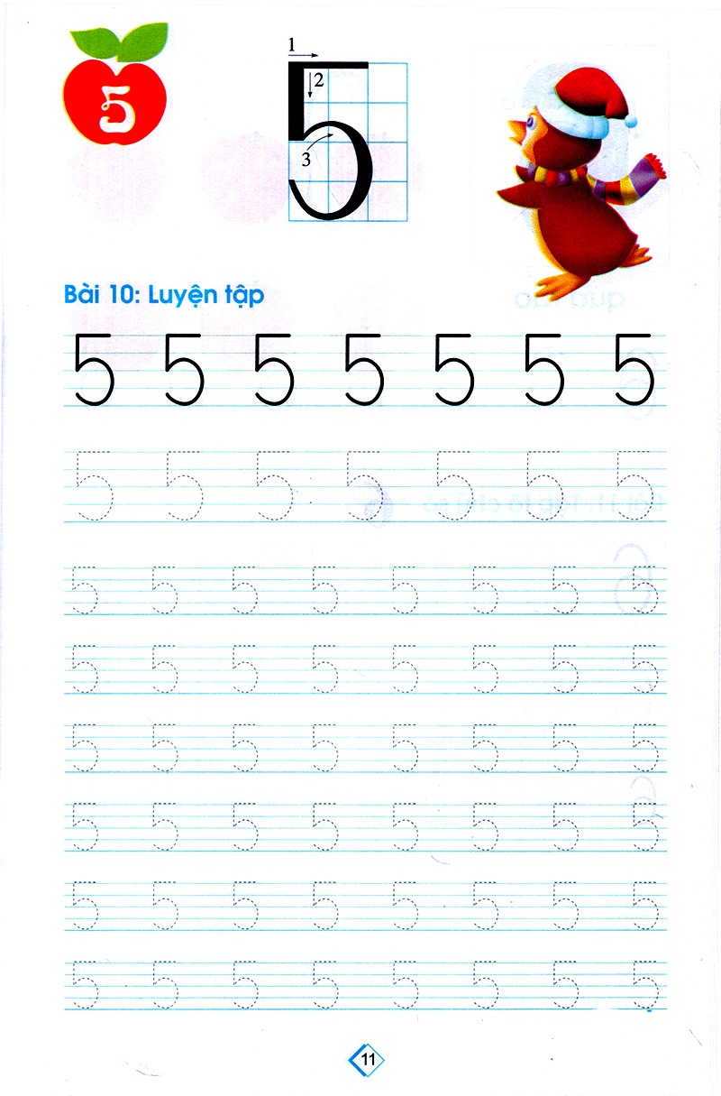 chuẩn bị cho bé vào lớp môt - tập tô số lớp 1 - Ảnh 13