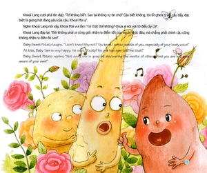 chuyện các bé rau củ quả ở khu rừng phép thuật - bé khoai lang lạc quan, yêu đời (song ngữ việt - anh) - Ảnh 12