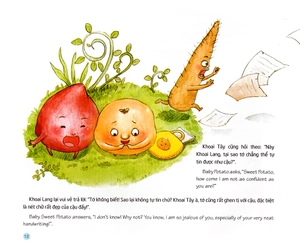 chuyện các bé rau củ quả ở khu rừng phép thuật - bé khoai lang lạc quan, yêu đời (song ngữ việt - anh) - Ảnh 13