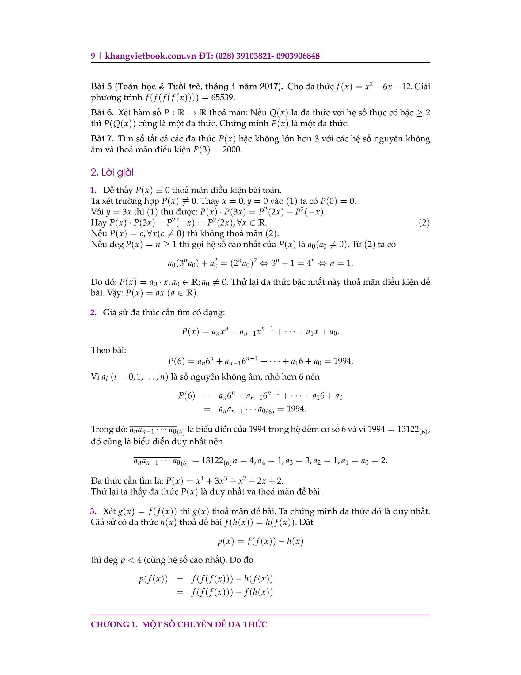 chuyên đề bồi dưỡng học sinh giỏi đa thức - Ảnh 9